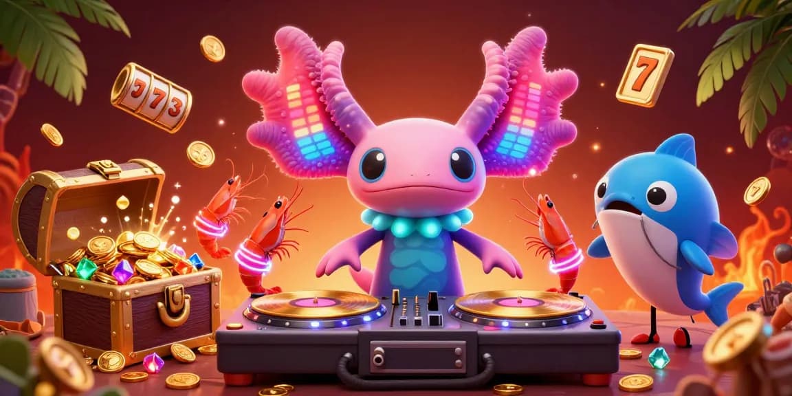 Spin the reels and win big with HK88's vibrant casino adventure featuring neon characters.