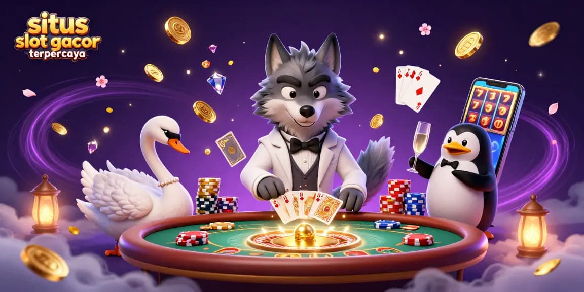 Experience excitement with situs slot gacor terpercaya featuring dynamic 3D characters and vibrant casino elements.