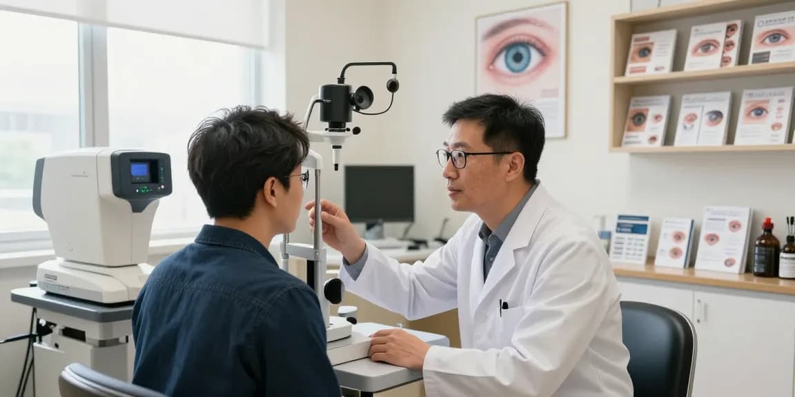 SNU Eye Clinic consultation showcasing advanced eye exam technology and personalized care.