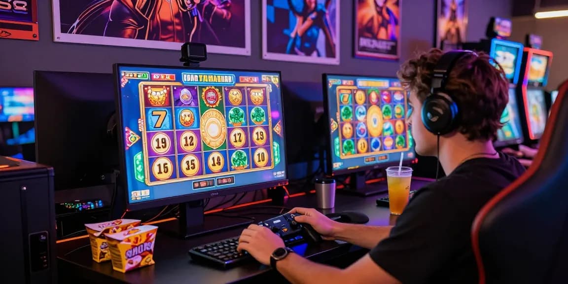 Slot gacor fujiwin88 dengan pemain yang terlibat dalam permainan slot online, menikmati pengalaman bermain.