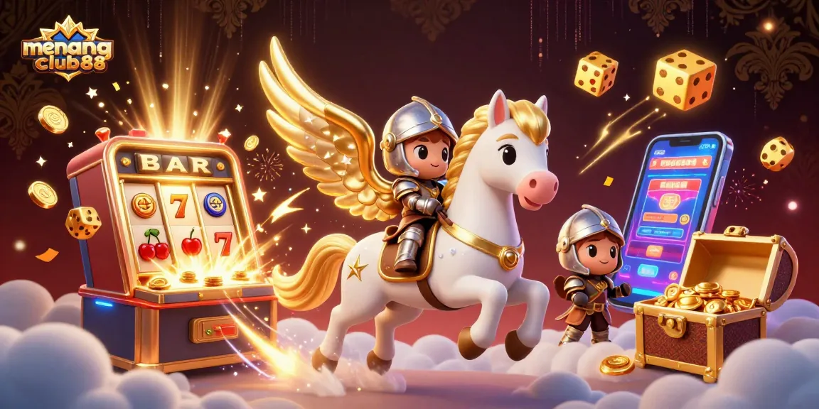 Experience top gaming excitement with menangclub88 featuring a celestial horse and jackpot thrills.