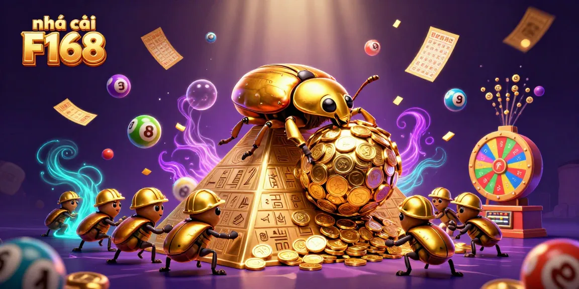Experience thrilling gameplay at nhà cái F168 with vibrant lottery balls and dazzling prize elements.