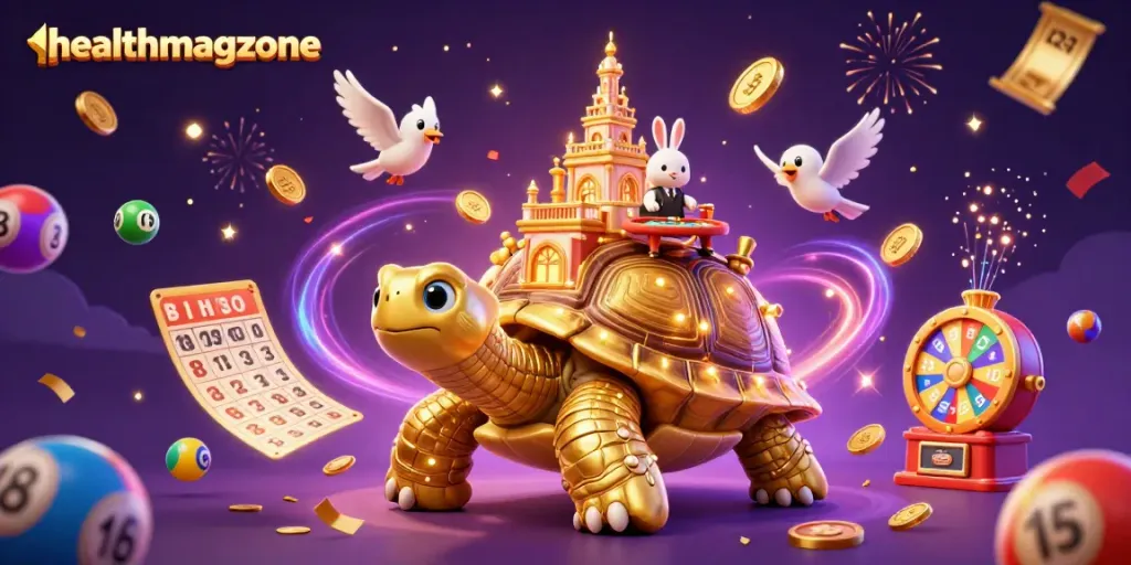 Bermain di healthmagzone dengan suasana meriah, tortoise raksasa dilengkapi kasino cerah.