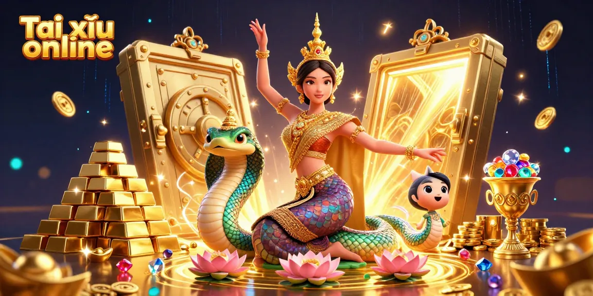 Experience the excitement of Tài xỉu online with vibrant 3D visuals filled with riches and dynamic elements.