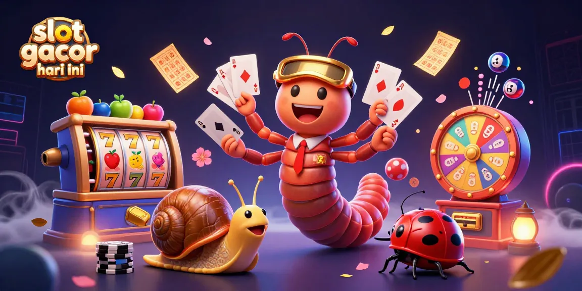 Experience slot gacor hari ini with animated characters and vibrant casino elements in an exciting scene.