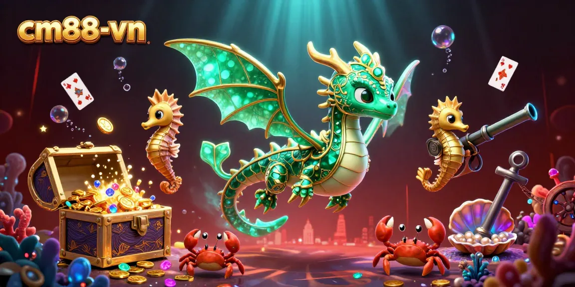 Experience thrilling underwater gaming excitement with cm88-vn as the sea dragon and treasures come alive.