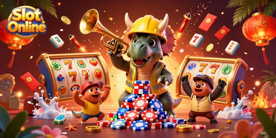 Spin the reels and win exciting prizes with engaging Slot Online adventures showcased in a vibrant scene.