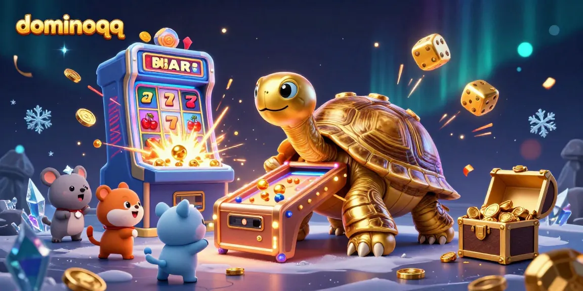 Experience exciting gameplay at dominoqq with a colorful array of 3D gaming elements and characters in a vibrant casino setting.