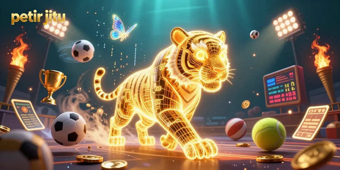 Permainan seru di petir jitu, kasino digital dengan harimau emas dan elemen permainan bersinar.
