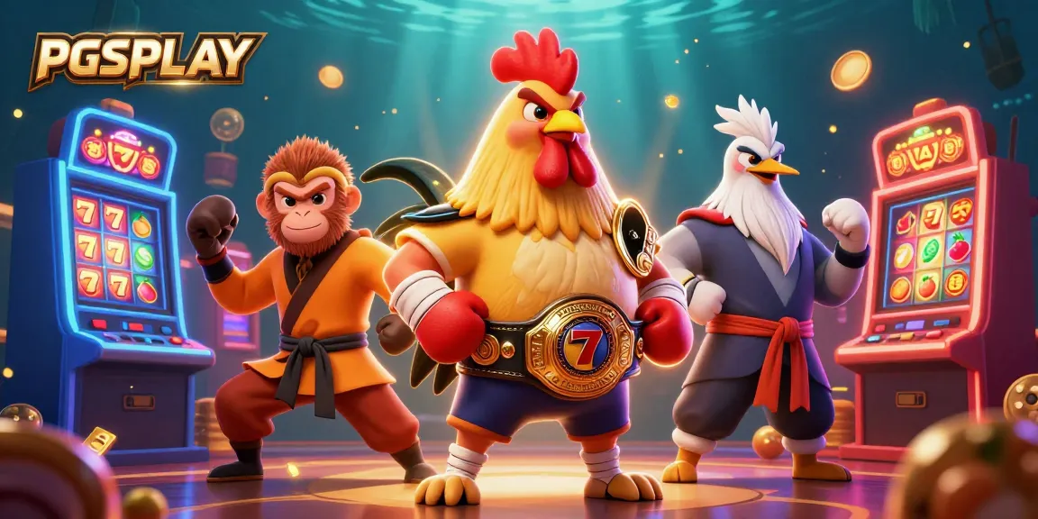 Experience thrilling gameplay at PGSPLAY with vibrant slot machines and colorful characters.