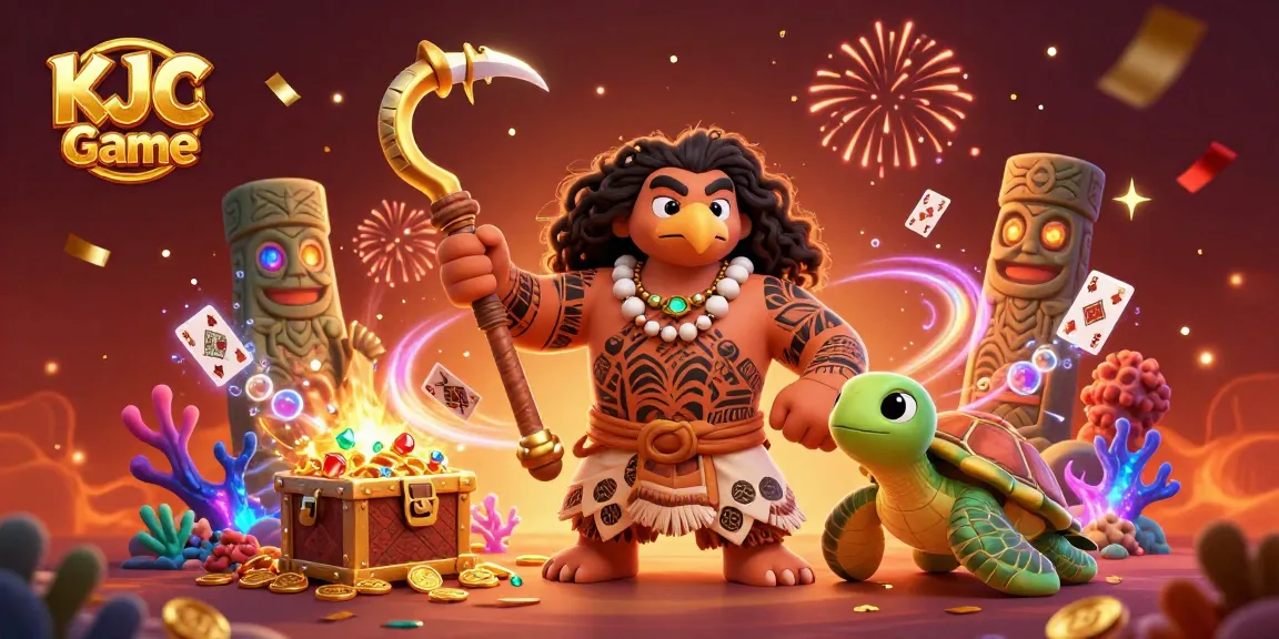 Engage with the exciting KJC Game, featuring vibrant characters and dynamic game elements in a casino environment.
