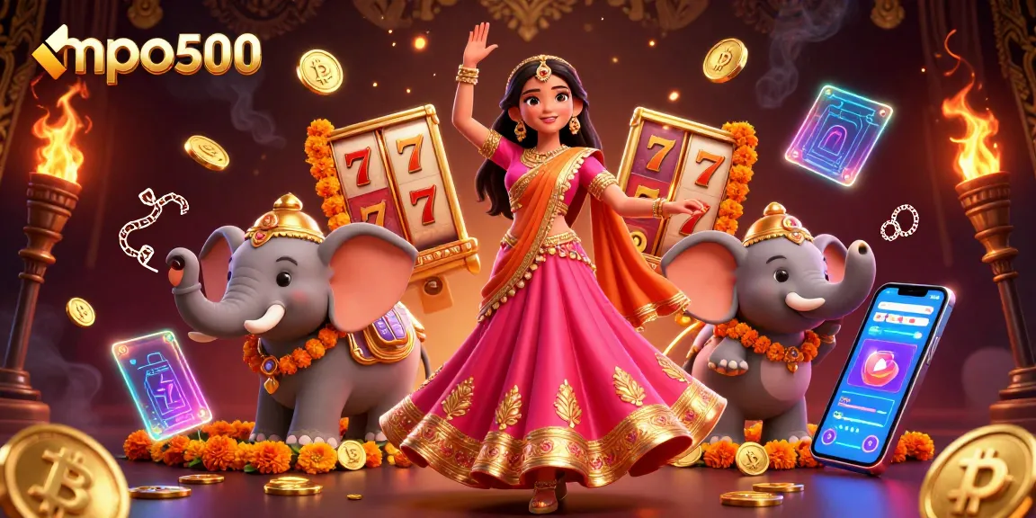 Experience mpo500's vibrant online slots with colorful characters and gold coins in action.