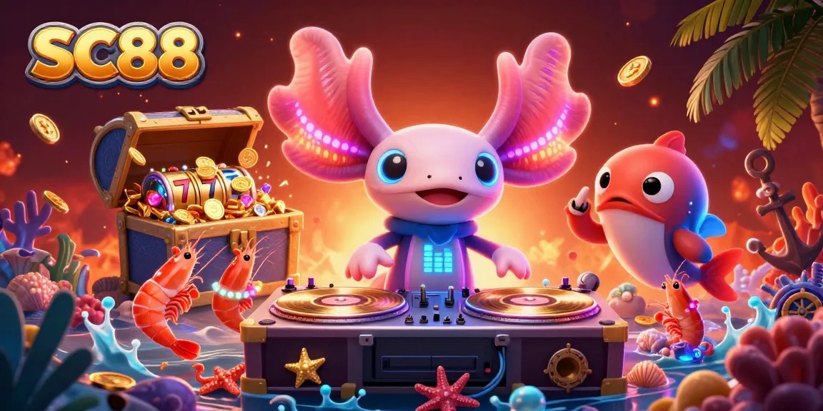Play exciting casino games at SC88, featuring dynamic characters and vibrant underwater treasures.