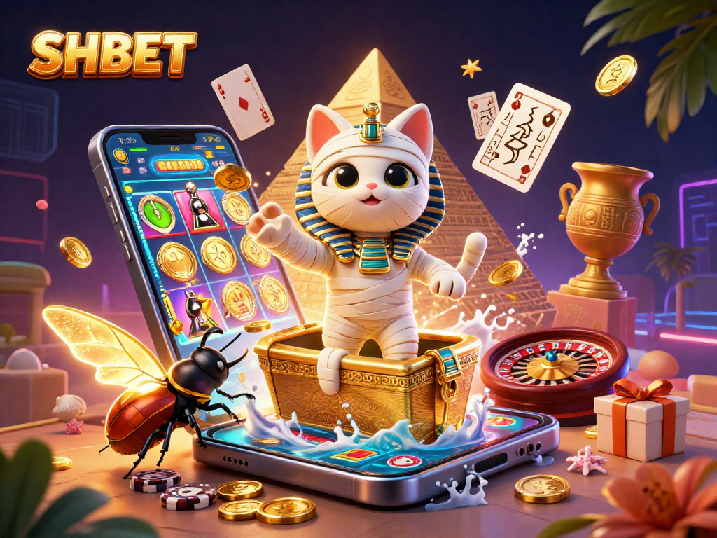 Experience thrilling gameplay with SHBET as the Egyptian mummy cat unveils casino treasures.