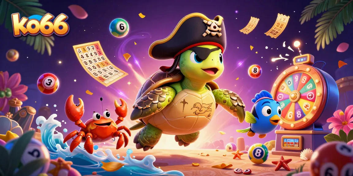 Experience thrilling gaming action at KO66 with pirate characters and lottery excitement!