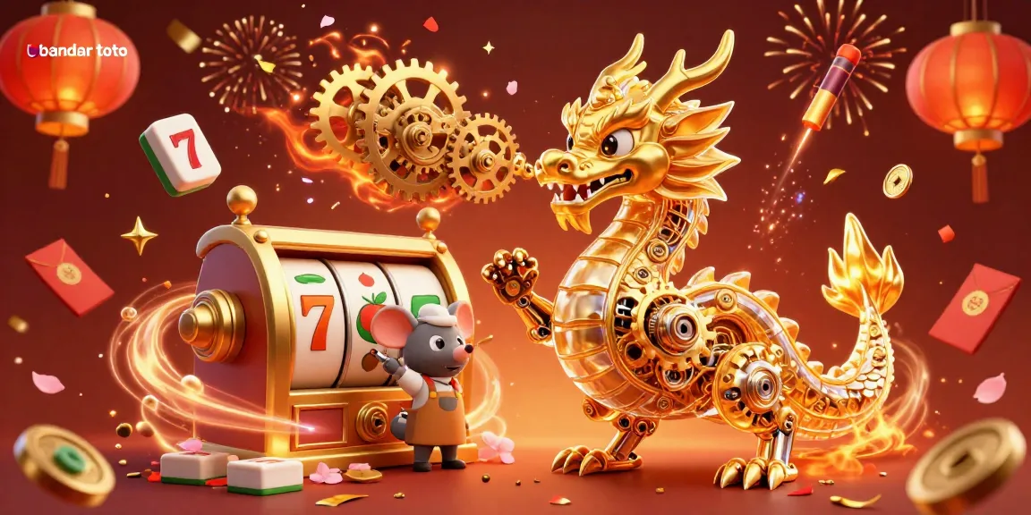 Engage with the thrilling world of bandar toto through an immersive 3D illustration showcasing casino excitement, spins, and wins.