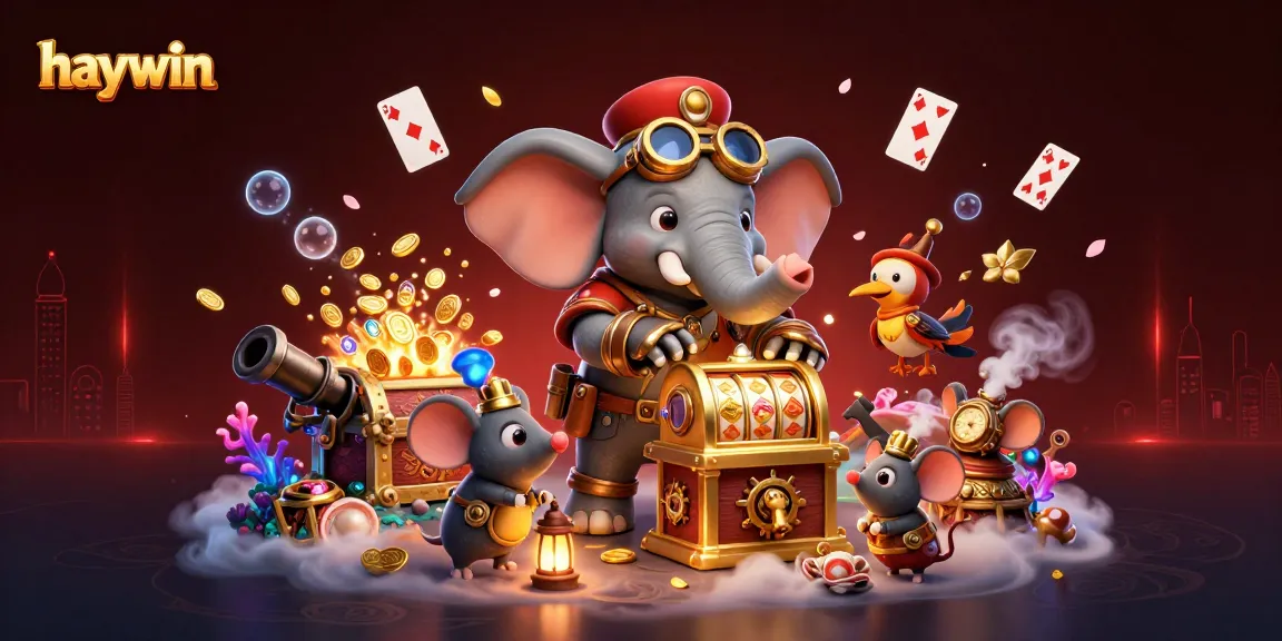 Spin the golden slot machine at Haywin for a chance to win big prizes amid a vibrant casino adventure.