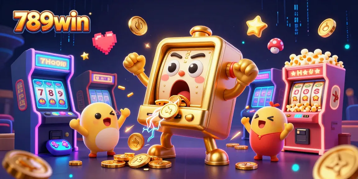Experience the thrill of winning with 789win's vibrant 3D casino illustration showcasing jackpot excitement and energetic gameplay.