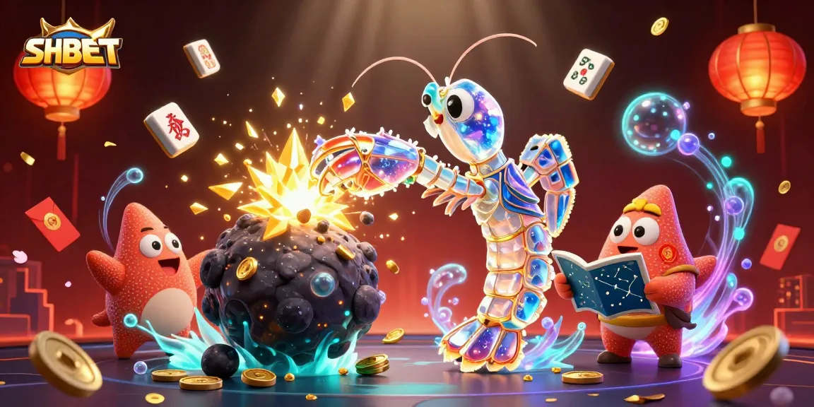Experience winning moments at SHBET with vibrant casino-themed 3D illustration, featuring galactic characters.