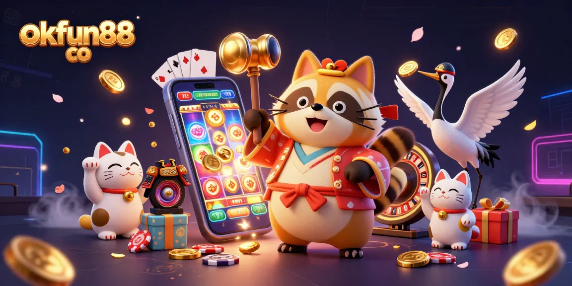 Spin to win at okfun88 co with vibrant 3D characters and colorful casino elements!