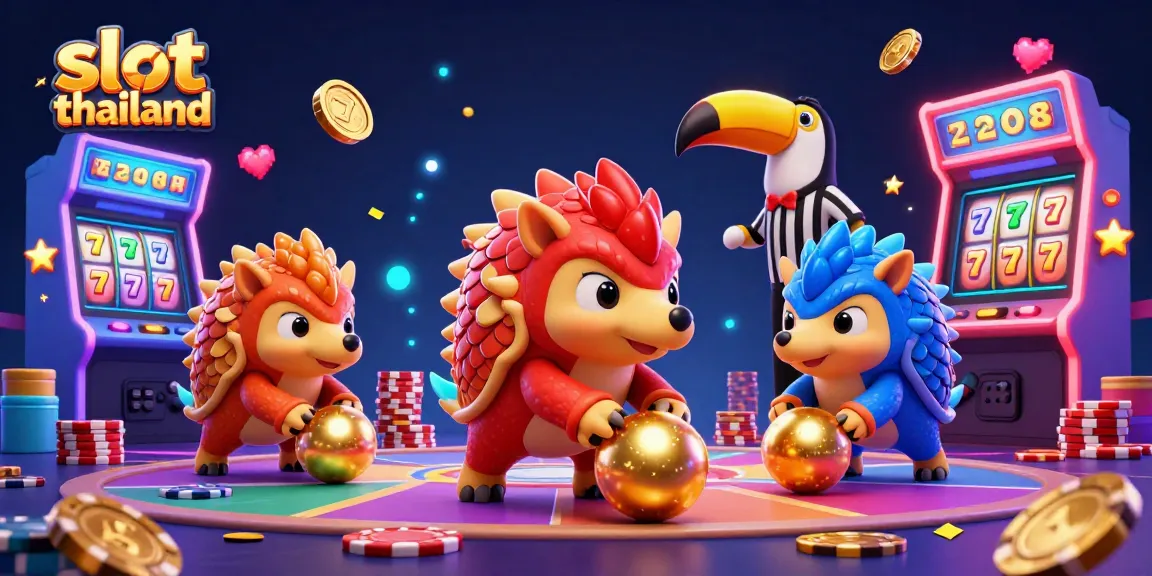 Experience thrilling slot thailand gameplay with vibrant pangolins, jackpot reels, and colorful casino elements.
