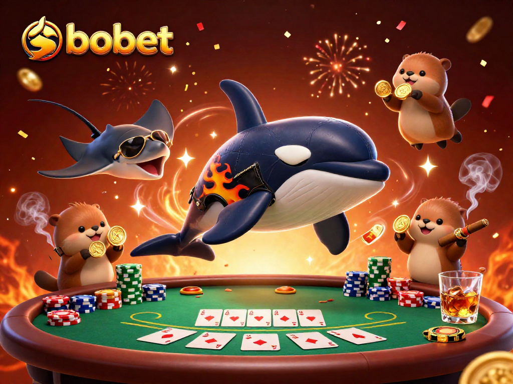 SBOBET engages players with dynamic scenes of winnings at a vibrant casino table.