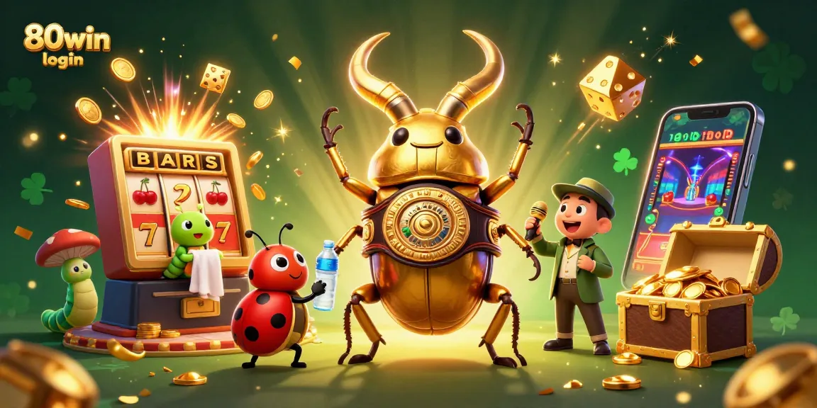 Join the excitement of 80win login with vibrant casino elements and engaging characters.