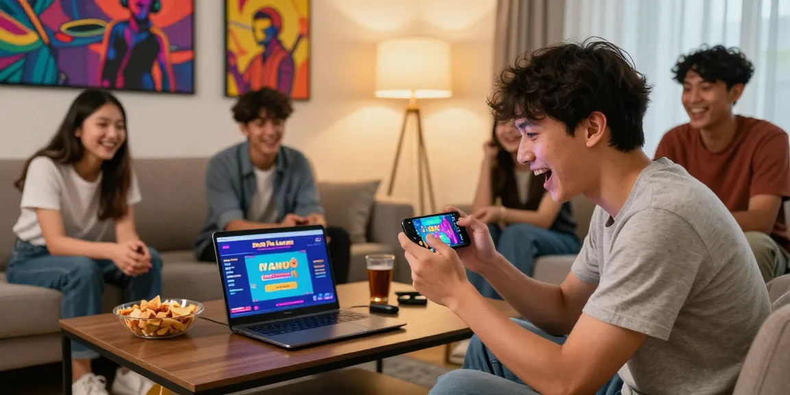 Engaging gaming moment showing 3patti loot download on smartphone with friends sharing strategies.