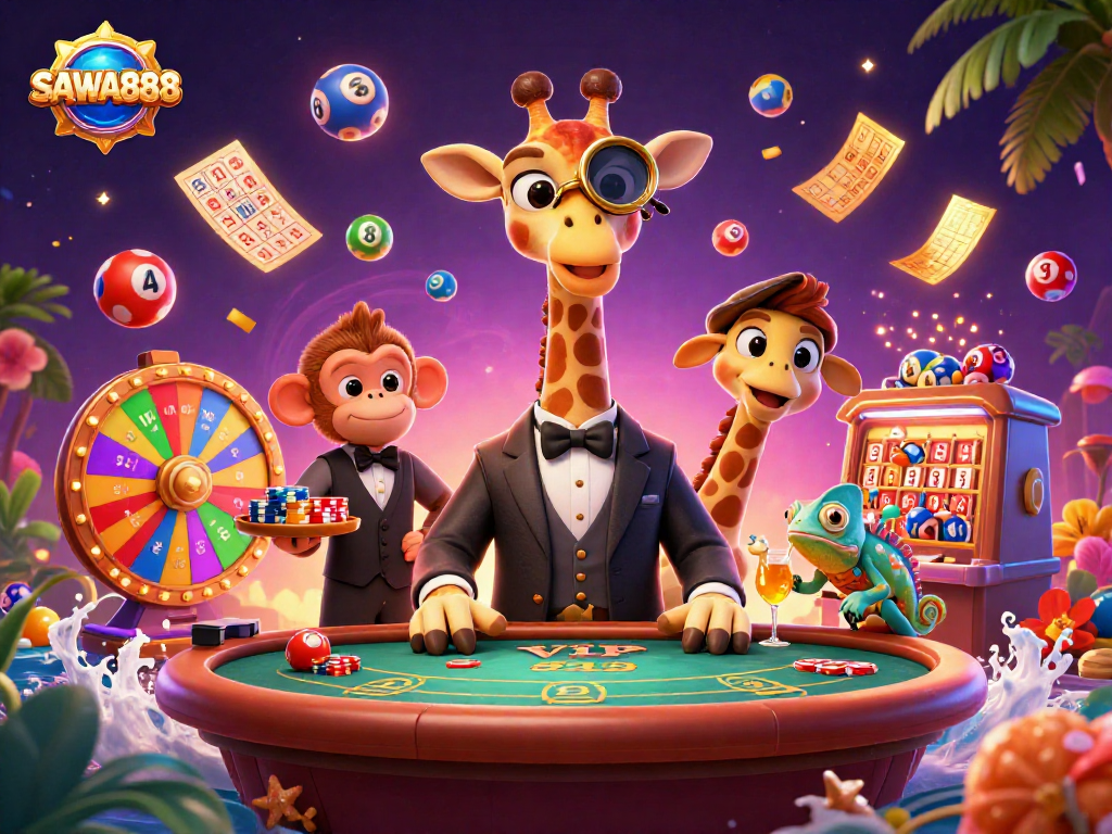 Engage with thrilling games at SAWA888, featuring lively characters and exhilarating casino action.