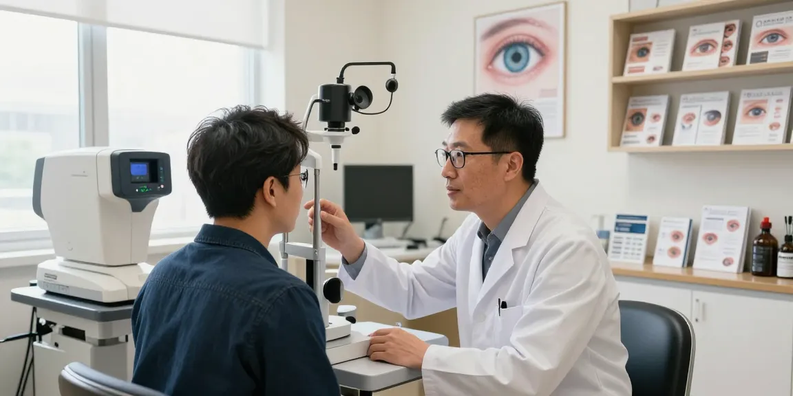 SNU Eye Clinic consultation showcasing advanced eye exam technology and personalized care.