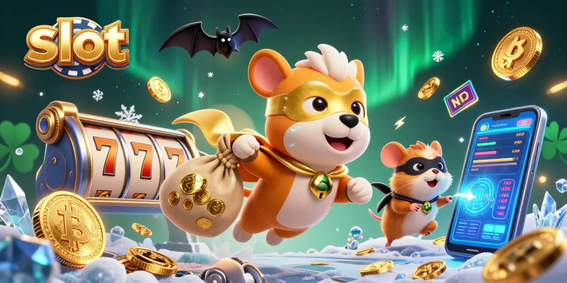 Experience exciting slots with a 3D superhero dog, lucky 7s, and vibrant crypto elements.