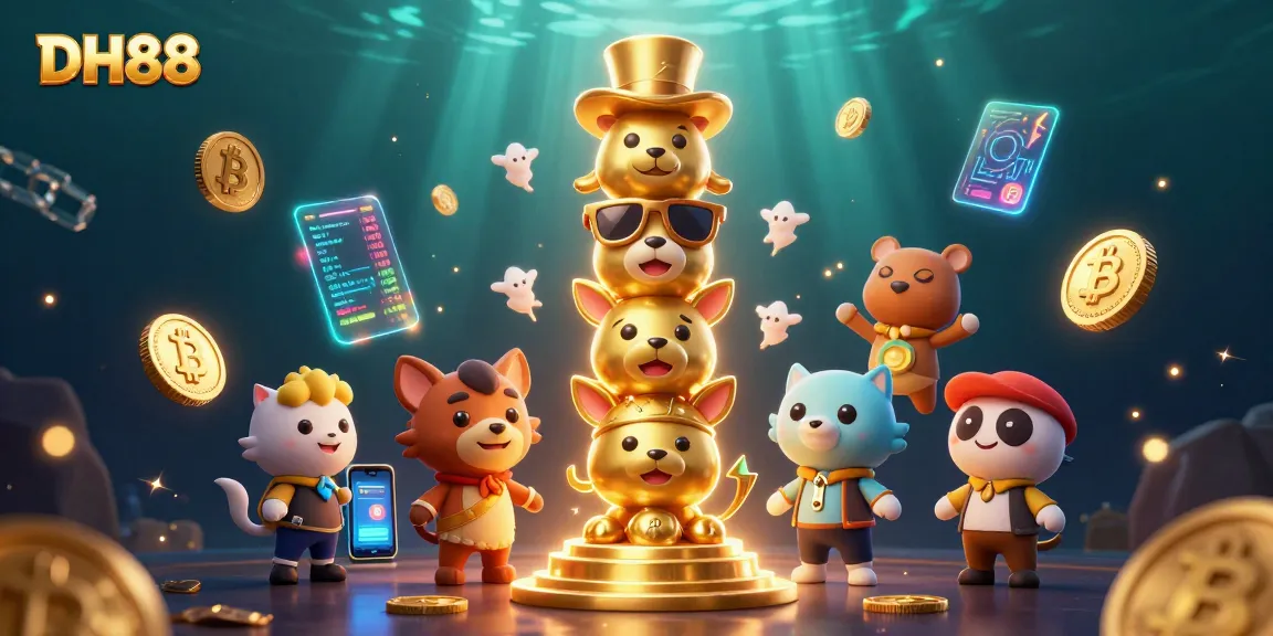 Play dynamic casino games at DH88 with vibrant 3D elements and crypto themes