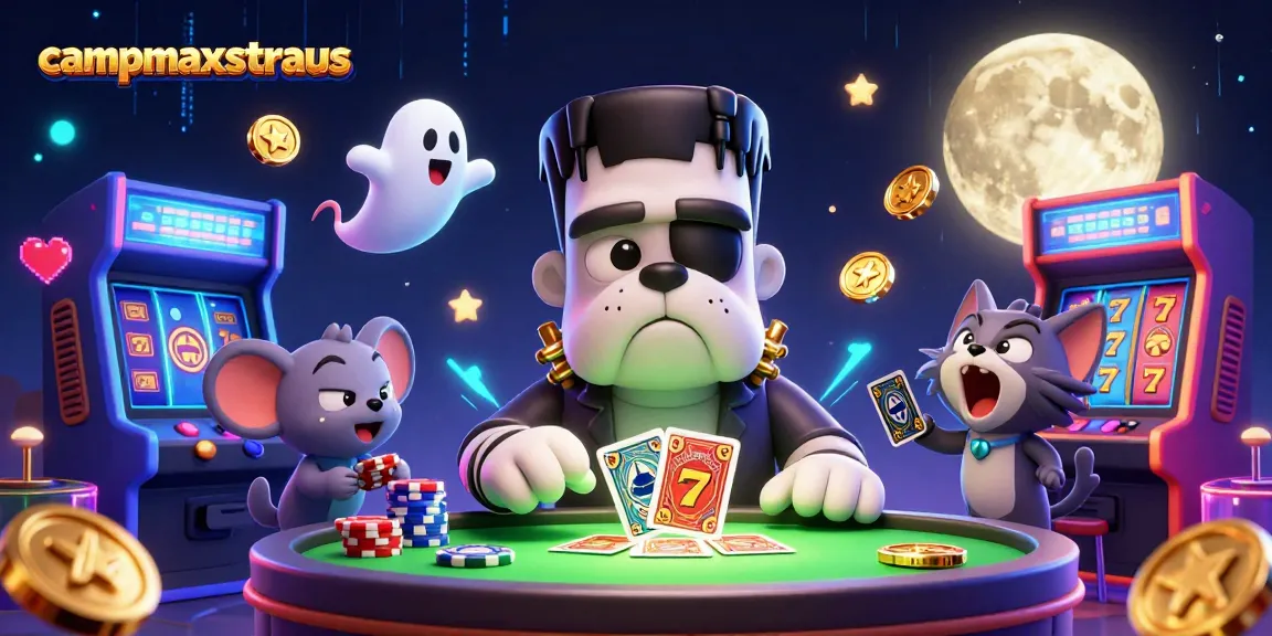 campmaxstraus menang dengan mesin slot dan karakter kasino yang berwarna-warni