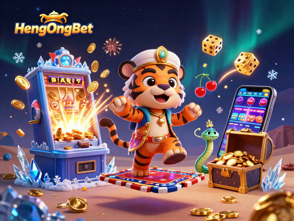Engage in thrilling gameplay with HengOngBet's vibrant casino experience illustrated in 3D.