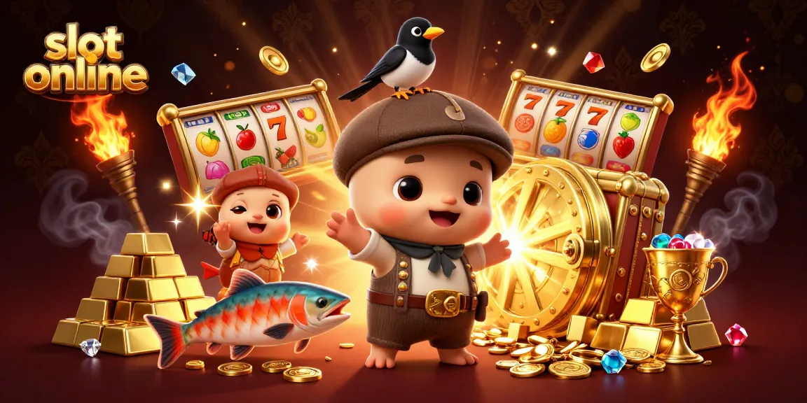 Spin the slot online reels with a fun and vibrant 3D illustration featuring Nessie and friends.
