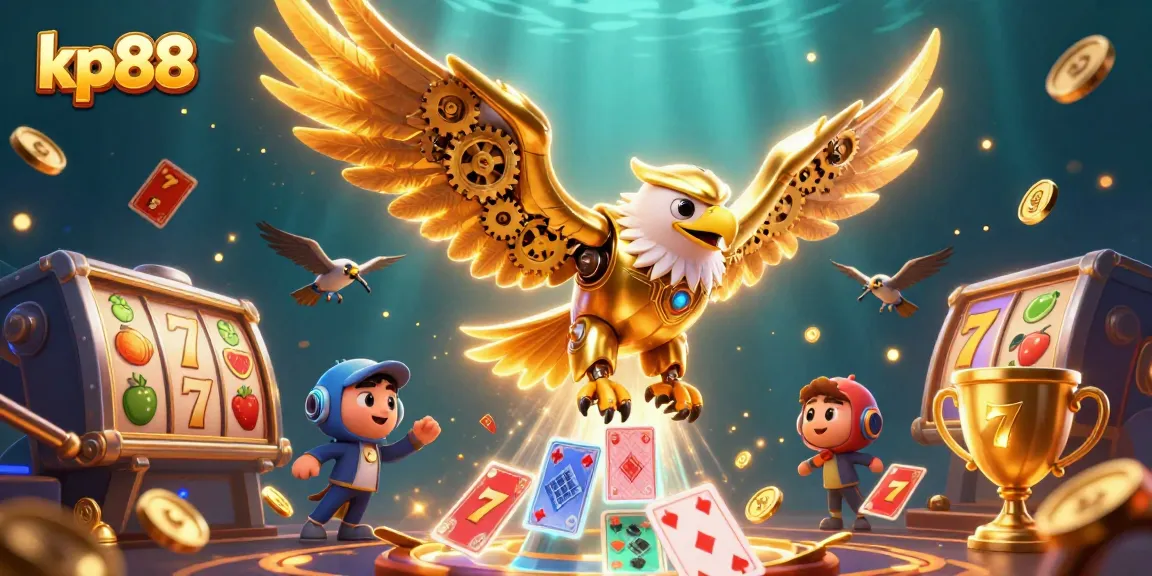 Experience high-stakes gaming with kp88 in this exclusive casino-themed 3D illustration.