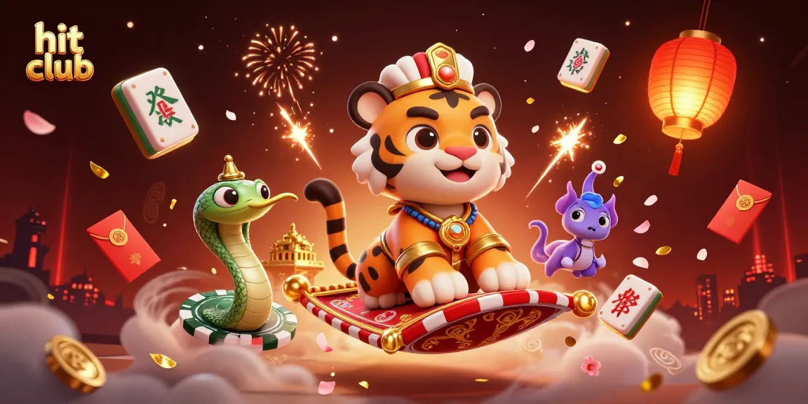 Engage in exciting gameplay at hit club with a vibrant 3D casino-themed scene featuring a tiger sultan.