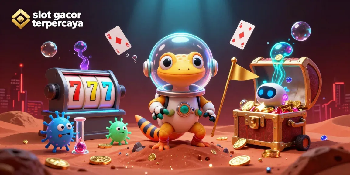 Slot gacor terpercaya memberikan pengalaman bermain yang seru dengan simbol jackpot dan poker di galaksi luar angkasa.