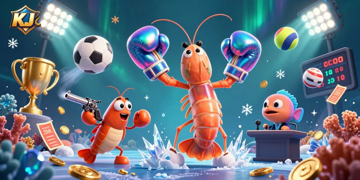 Engage in thrilling gaming with KJ C featuring vibrant underwater characters and dynamic sports elements