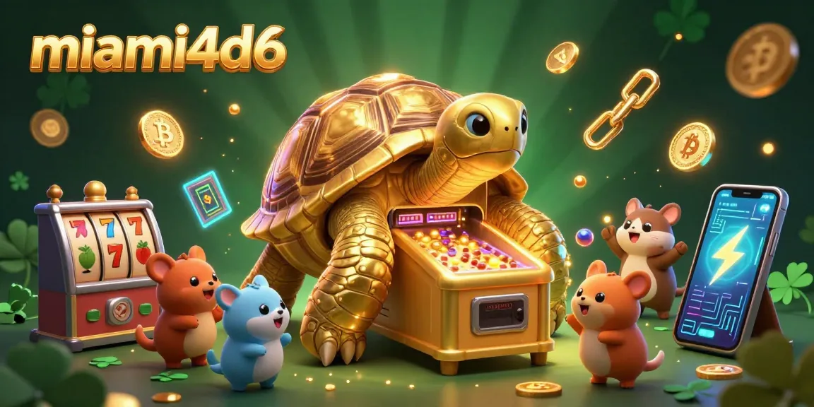 Engage in thrilling gameplay with miami4d6 using a golden tortoise pinball machine and exciting slot elements.