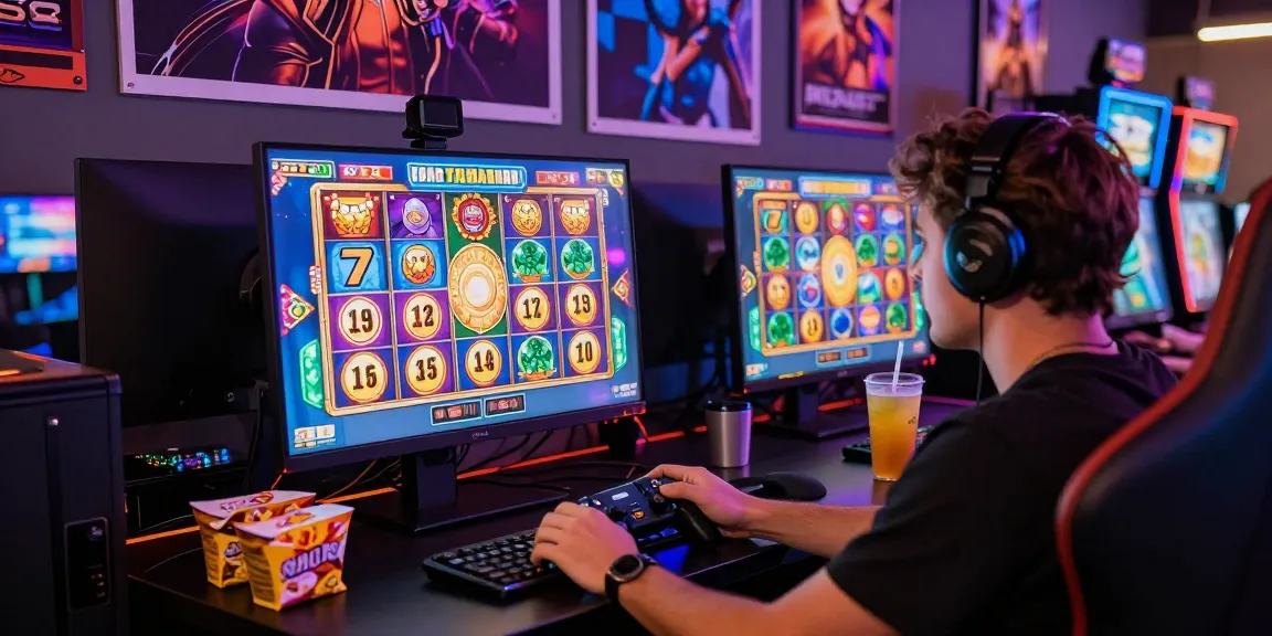 Slot gacor fujiwin88 dengan pemain yang terlibat dalam permainan slot online, menikmati pengalaman bermain.