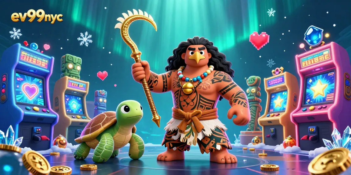 Win big at ev99nyc with vibrant casino-themed characters and game elements in a lively underwater scene.