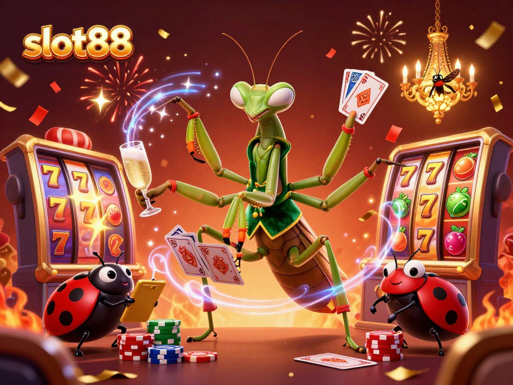 Slot88 menampilkan permainan slot dengan peluang menang dari karakter ceria di kasino online.