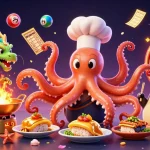 Experience the excitement of playing xóc đĩa in a vibrant 3D scene with energetic casino elements.