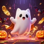 Experience thrilling gameplay at b52club with a ghost cat in a haunted casino scene.