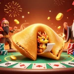 Experience thrilling poker action at 23naga with a magical dragon and golden fortune cookie.
