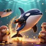 Spin and win with Raja game as animated characters celebrate amidst vibrant casino elements.