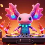 Spin the reels and win big with HK88's vibrant casino adventure featuring neon characters.