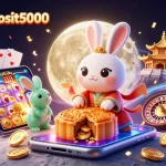 Enjoy exciting slot action with slot777deposit5000; a vibrant scene of rabbits and casino games.