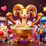 Win big at SHBET with a vibrant casino-themed illustration featuring colorful gaming elements and characters.